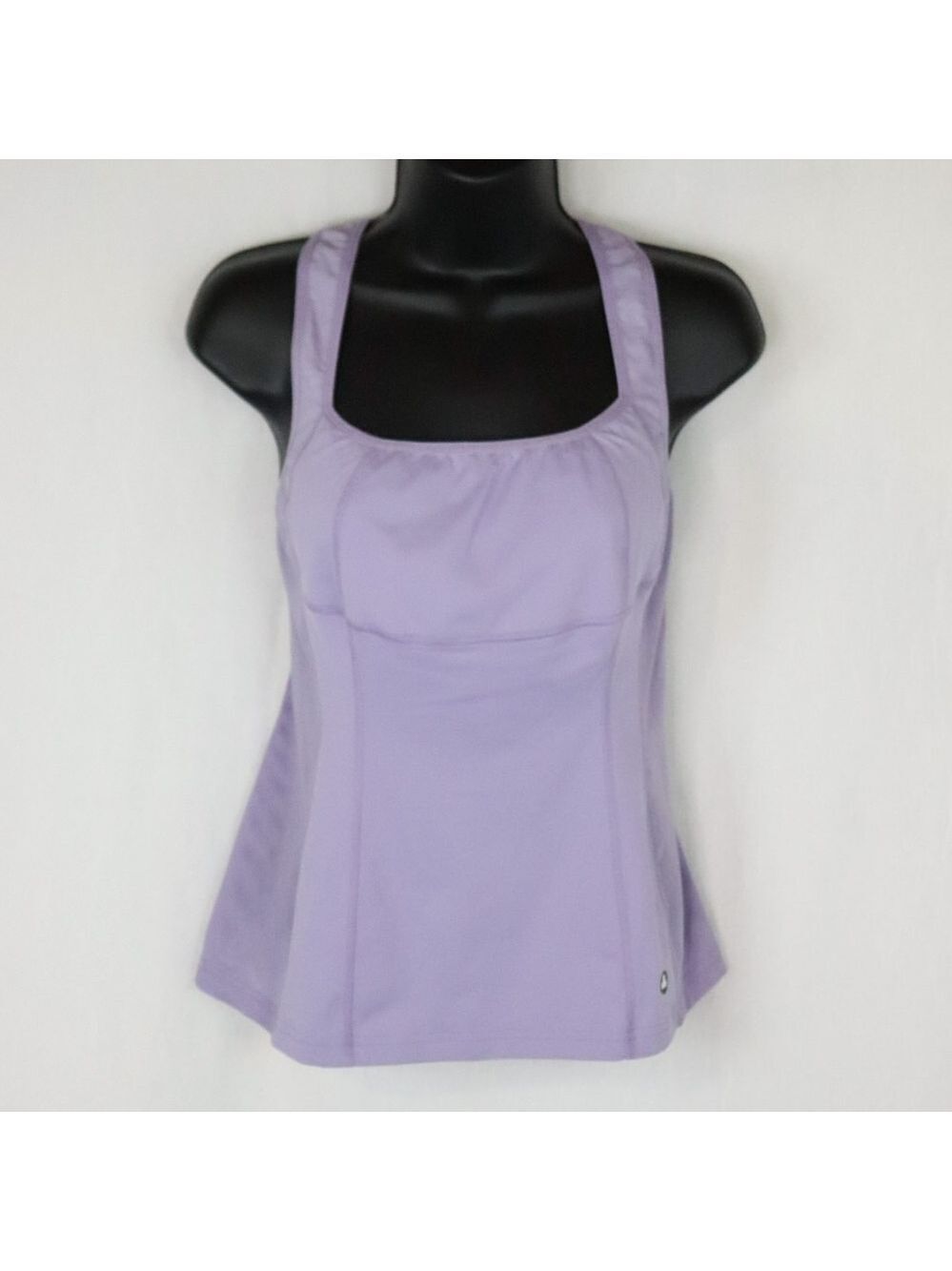 TATIKA Active Square Neck Lavender Pastel Cross back Tank Top